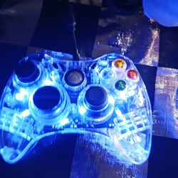 Xbox Controllers Xbox One And Xbox 360 One Lights Up Blue One Lights Up Green Both In Great Condition
