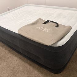 Intex 24" Full Dream Lux Pillow Top Dura-Beam Airbed Mattress with Built-in Pump