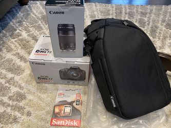 Canon EOS Rebel T7 DSLR Camera 2 Lens Bundle