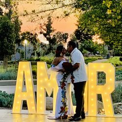 Large Wood Letters With Lights