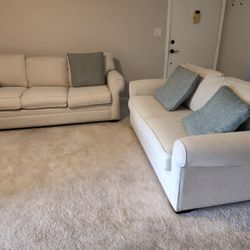 SALE $180 / Sofa and loveseat set / Light Beige