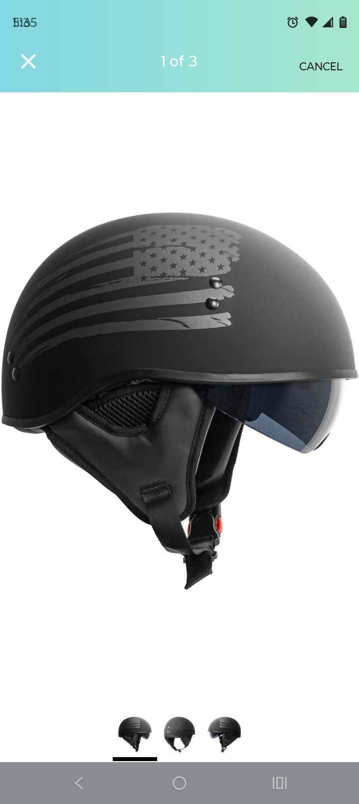 Torc T-59 Half Flag Helmet (Matte Black - XX-Large)
