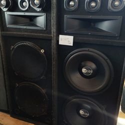 PAIR (2) Pro Bass Speakers 