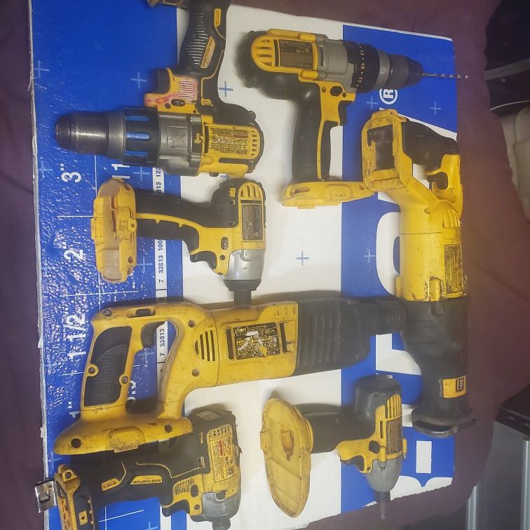 Dewalt 18 and 20 V tools for sale