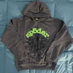 Sp5der Slate Grey Hoodie