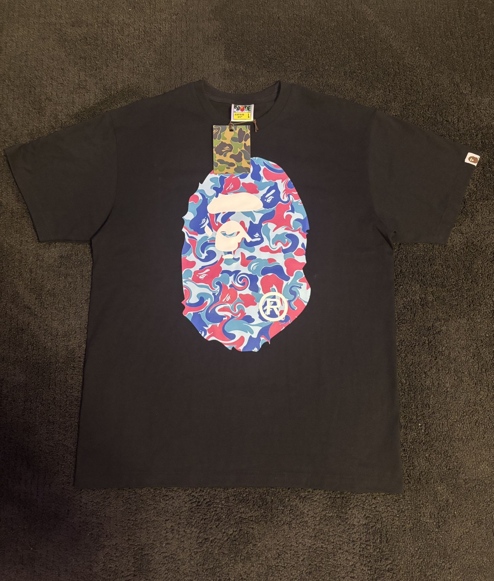 A Bathing Ape Tee blue pink camo