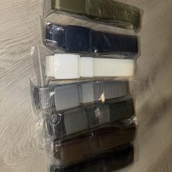 7 Adjustable Nylon Belts With Plastic Buckle 
