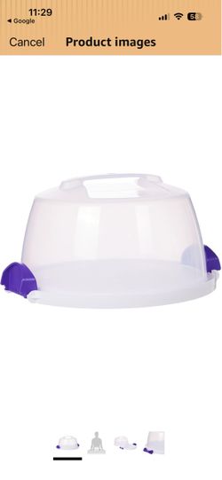 Wilton 2105-3280 Cake and Cupcake Carrier, Round, Plastic, Transparent, 25.4cm (10in)