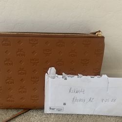 Authentic Leather MCM Crossbody Clutch