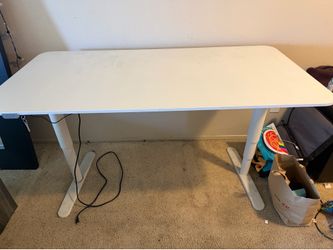 White electric desk