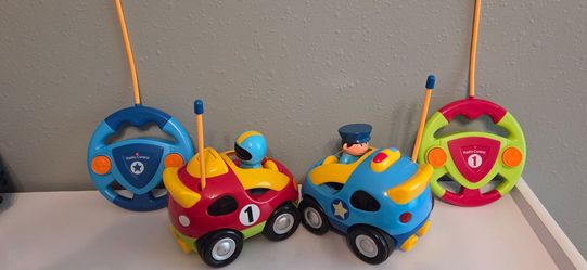 Kids RC Cartoon Car Toys Set of 2