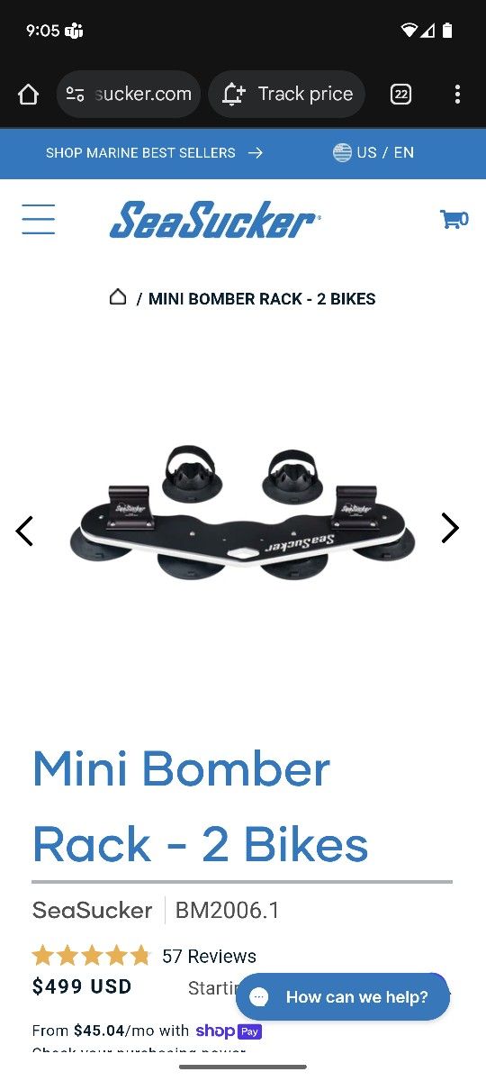 Seasucker Mini Bomber Bike Rack
