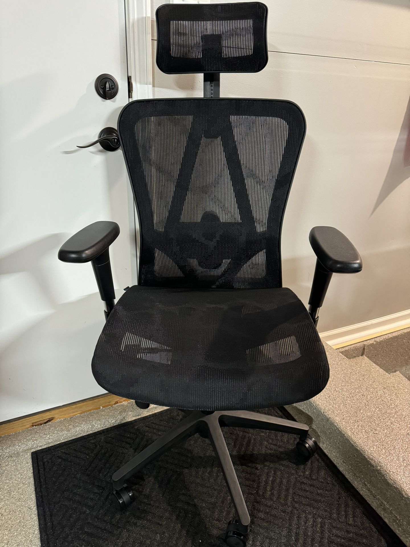 Brand New Black Big & Tall All Mesh Tall Back Ergonomic Office Chair w/Adjustable Armrests/Lumbar/Headrest