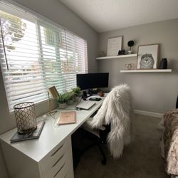 IKEA Desk and Drawers + Chair