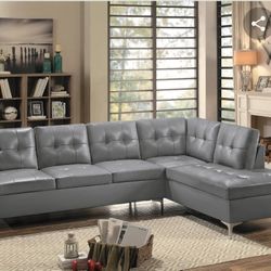 Sectional Sofas Available In Gray & White - $39 Down Low Monthly Payments - Delivery Available 