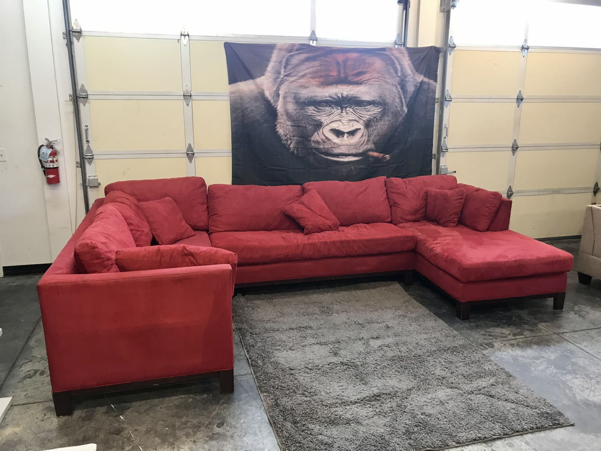 (We Deliver) Large Microfiber Sectional