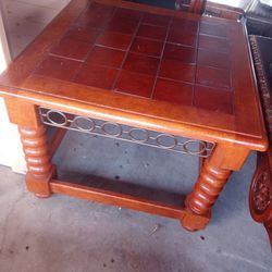 Wood Coffee Table And End Table Size38 X38. 27 x27