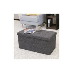Charcoal Gray Storage Ottoman *New*