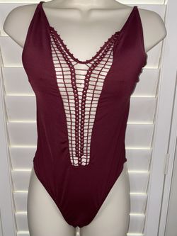 BURGUNDY TIE BACK BIKINI