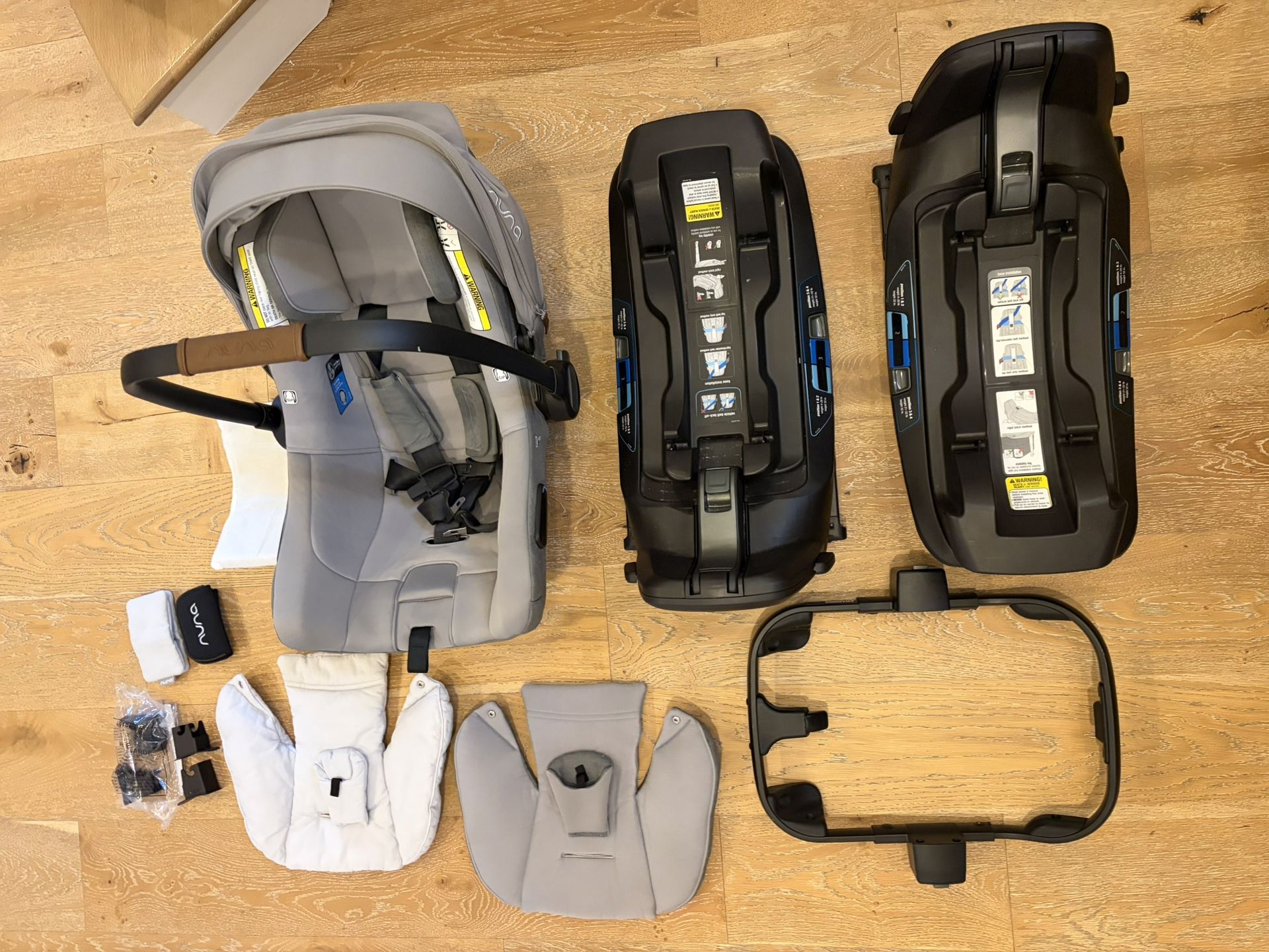 Nuna Pipa Lite Baby Car Seat + Two Bases + Accessories