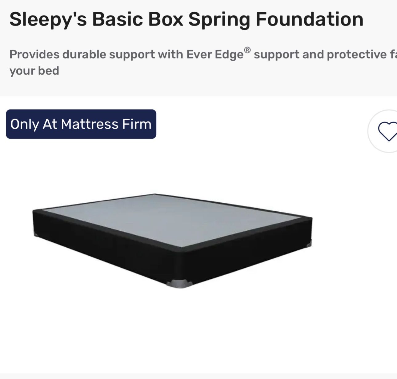 Mattress firm's Sleepy's Basic Box Spring Foundation  $200 Obo Pick Up Only