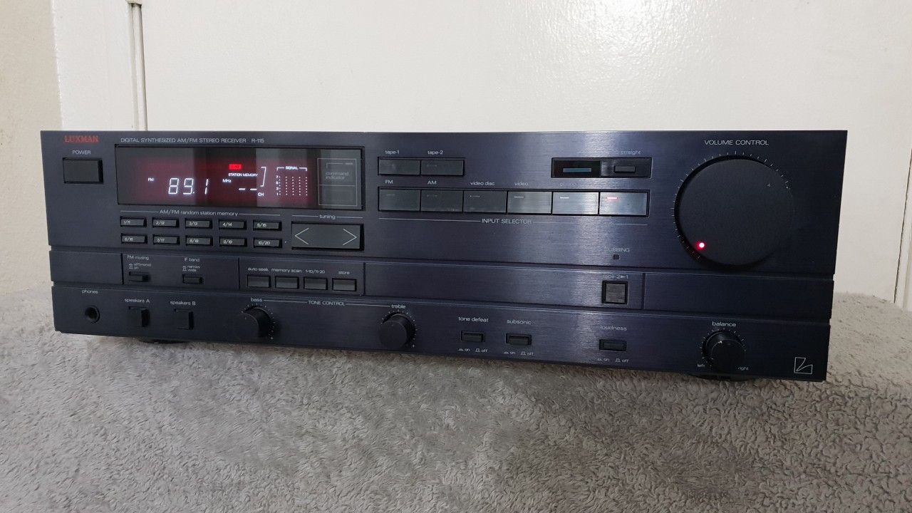 TWO (2) Luxman R-115 Digital Stereo Receiver Made in Japan