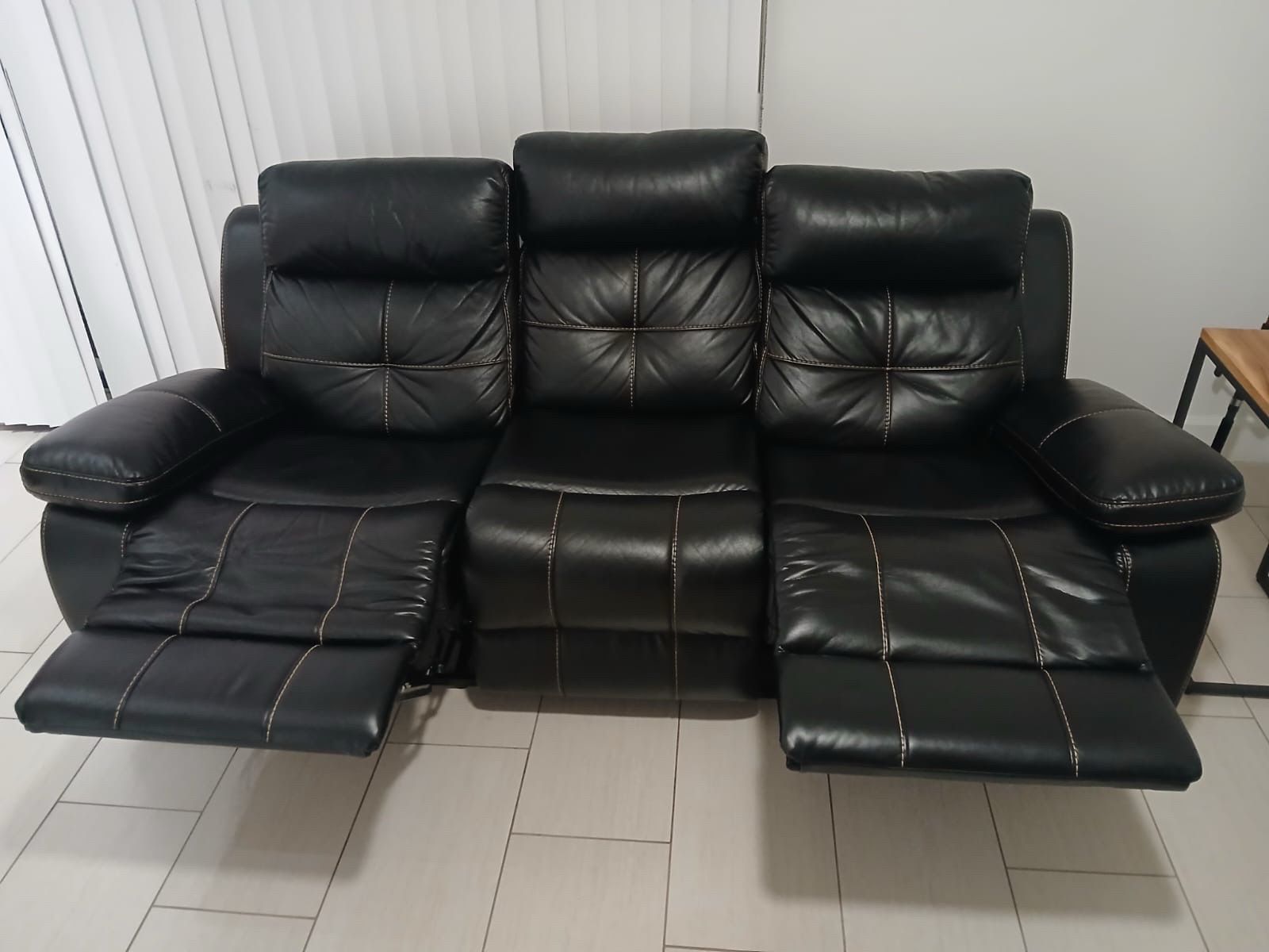 Black Leather Sofa from El Dorado Furniture