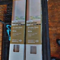 Two 27 W x 72 L Vinyl Blinds
