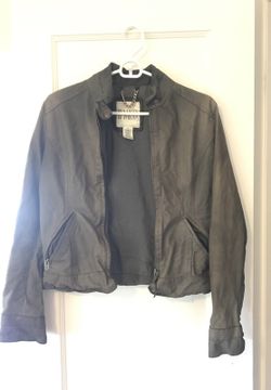 Sage Leather Jacket Size M