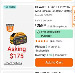 DeWalt FlexVolt 9Ah 20V/60V Battery