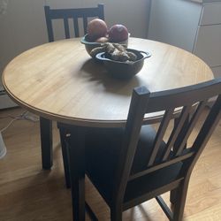 IKEA wooden Dining Table And Chairs