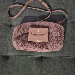 It's Women Purse Purple Bag With a Wallet 