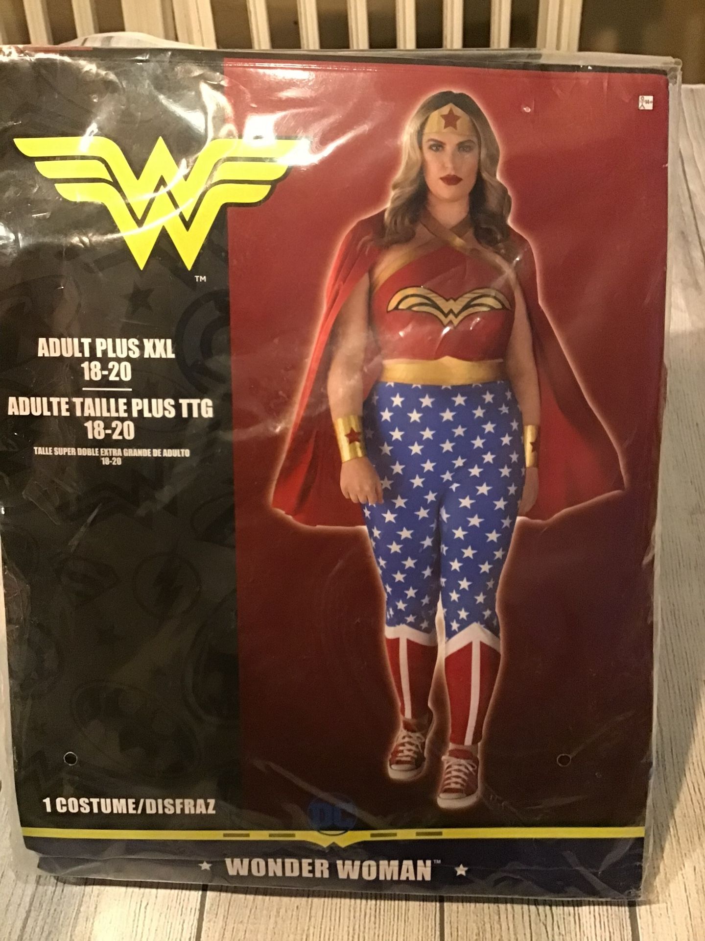 Wonder Woman Adult Plus Costume Size 2xl 18-20 Missing Cape & Tiara