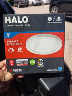 HALO
4 in. LED Round Surface Mount Downlight, 600 Lumens, 90CRI, Selectable CCT, White