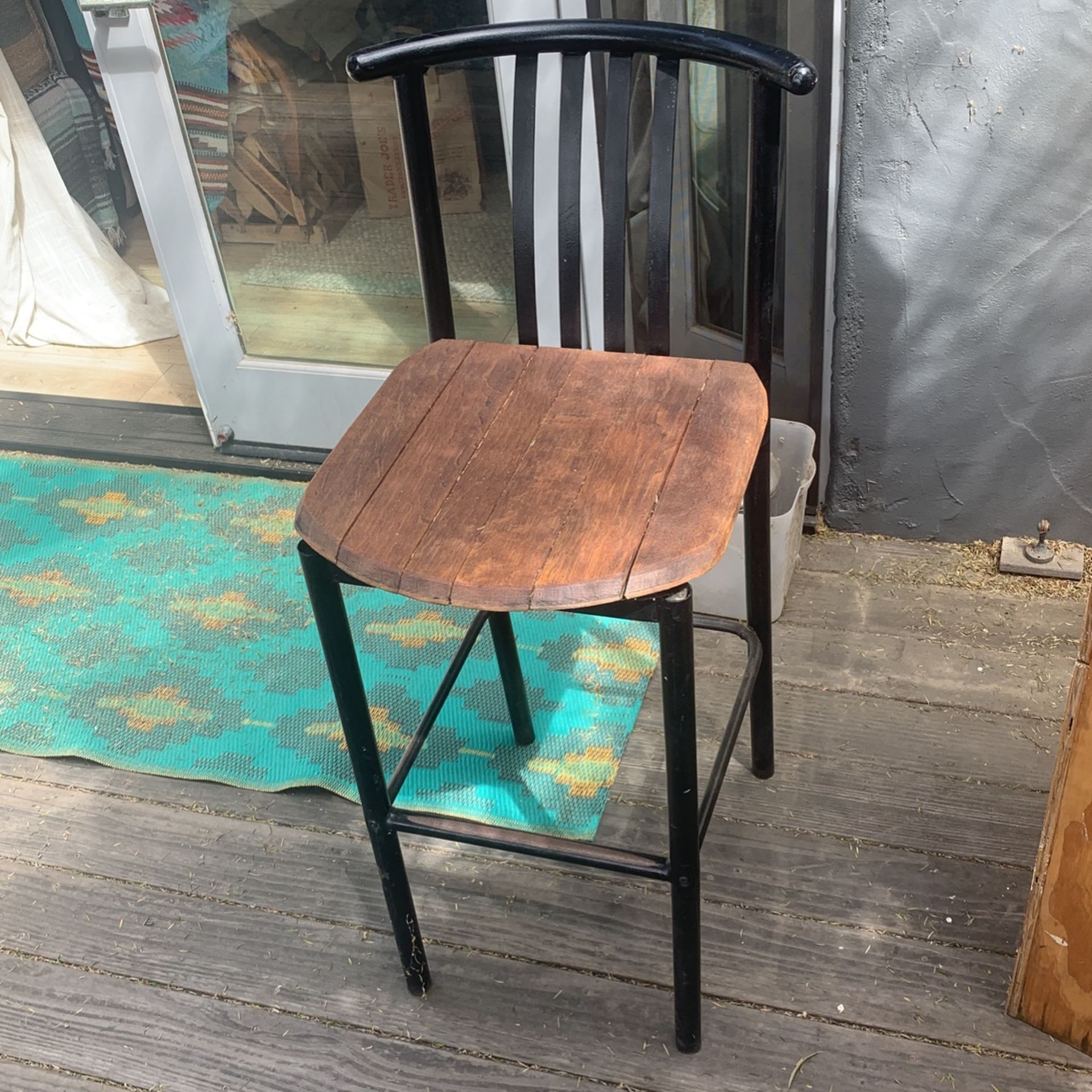 Wood & Metal Bar Height Stools