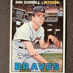 1967 Topps Don Schwall Atlanta Braves #267 Baseball Card Vintage Collectible MLB