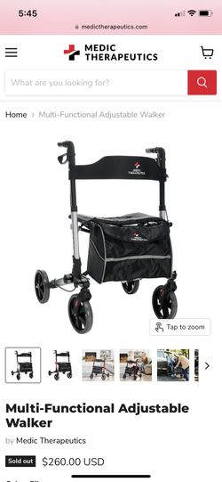 Brand New Medic-Therapeutics Multi-Functional Adjustable Walker