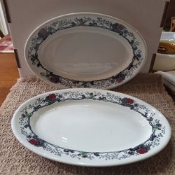 PAIR OF SHENANGO CHINA HEAVY PLATTERS