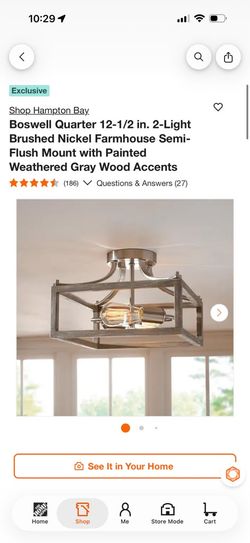 Farmhouse semi-flush mount