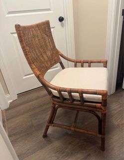 NEW Safavieh Donatella Rattan Accent Chair - Natural & Ivory