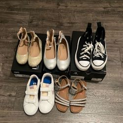 5 Pairs Of Girls Shoes Sizes 13 - 2.5 Youth (I.N.C., Converse, Nike, And Steve Madden)