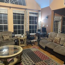 Sofa + Love Seat With Recliner In Both 