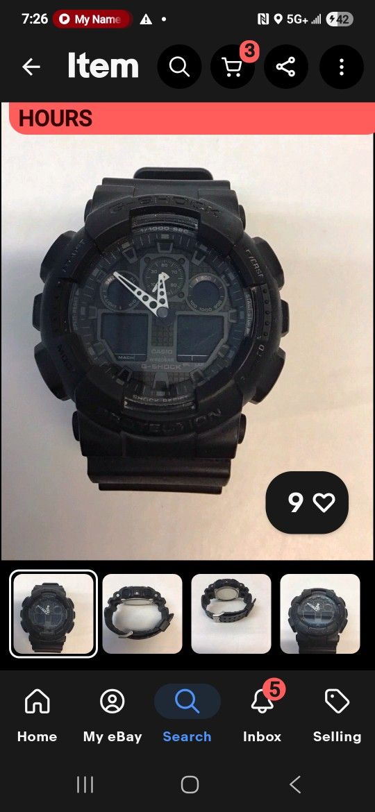 CASIO G Shock model:  GA 100 5081