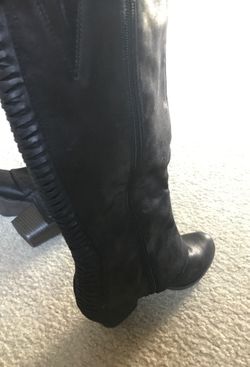 “Fergalicious” leather boots by Fergie. Size 8.