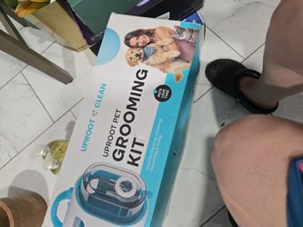 Uproot Clean Pet Groomer Vacuum Kit 7 in 1 - Cat & Dog Grooming Kit with Brush, Detangle, Deshed, Trim, Clean, & Dry Attachments - Complete Cat & Dog 