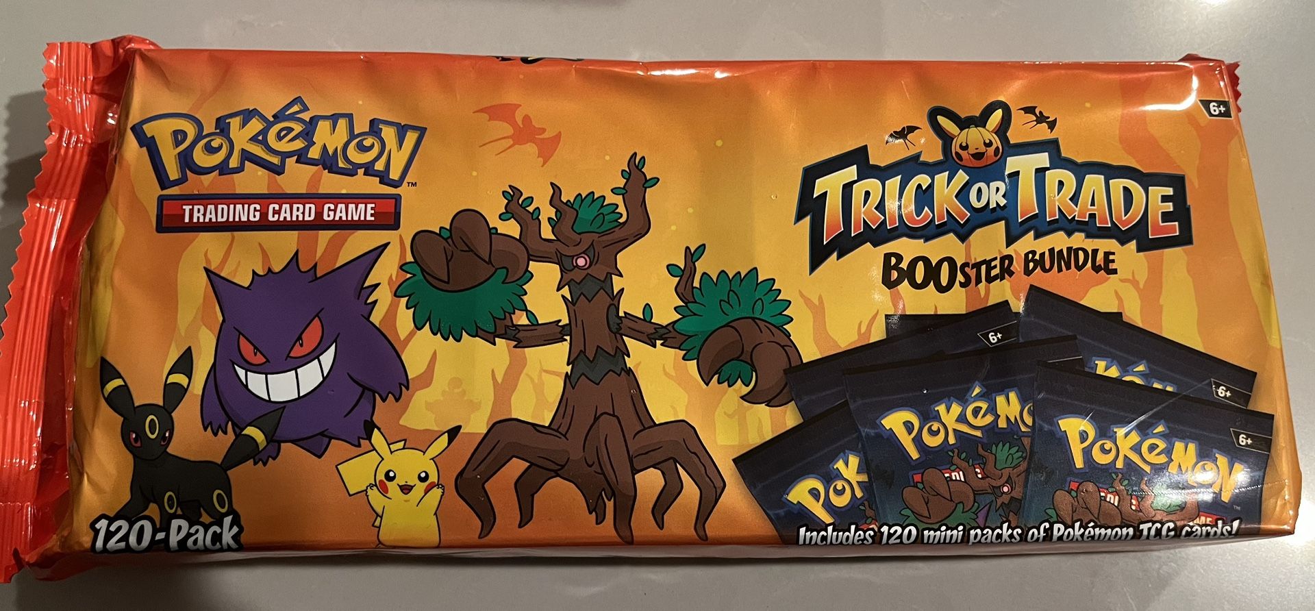 Pokemon Poktemon TGC Trick or Trade Booster Bundle for Ages 6 Years and Up - Includes 120 Mini Packs - 1 Count