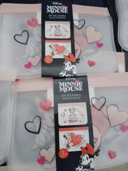 Minnie Mouse reusable snack bags 2 pack per set