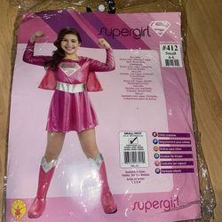 Super Girl Pink Halloween Costume child Size 4-6