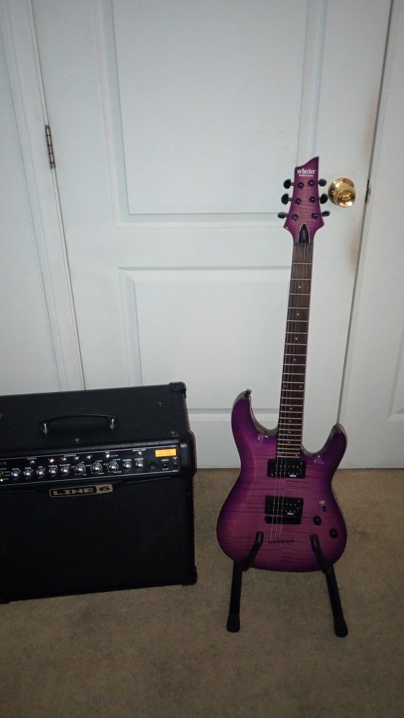 Schector Diamond C-6 Elite 2021 Indonesia Like New Super Mint & Line 6 Amp 75W