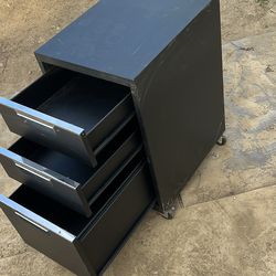 Havenly TPS Black Metal 3-Drawer File Cabinet on Wheels
